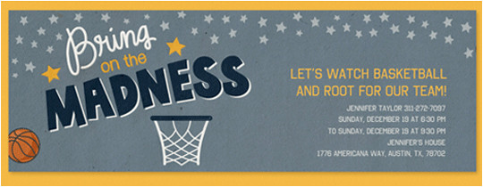 Viewing Party Invitation Template Free College Basketball Online Invitations Evite