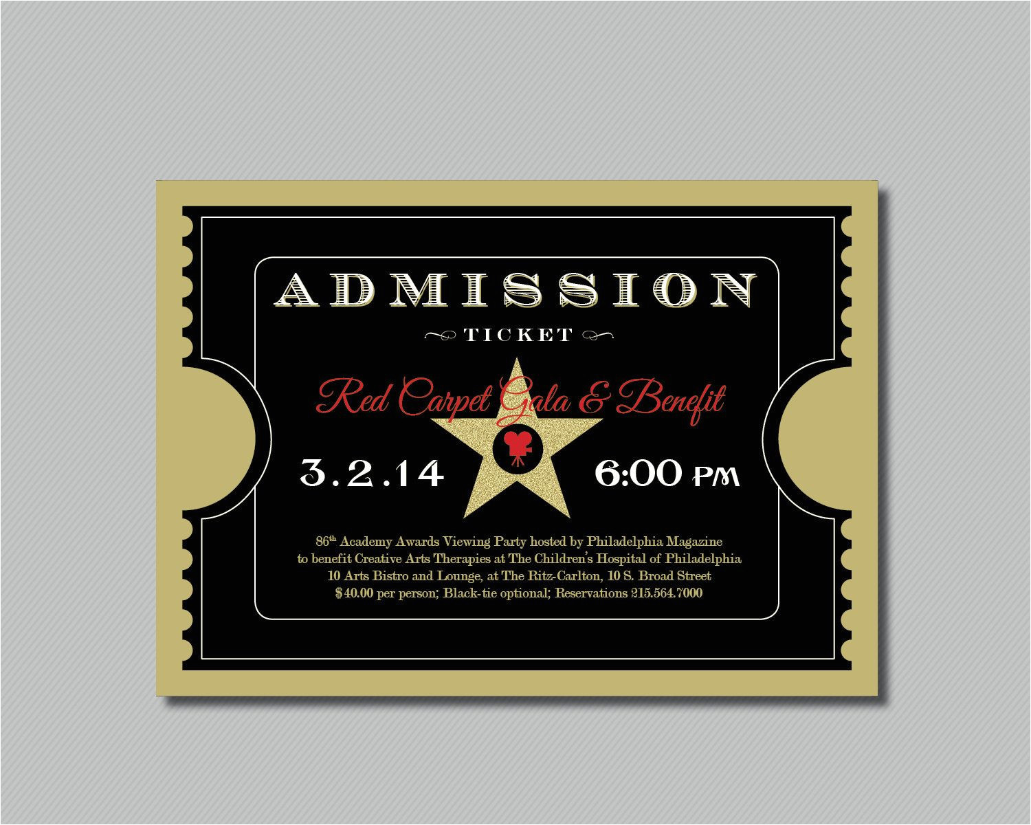 Viewing Party Invitation Template Printable Red Carpet Hollywood Design Oscars Academy
