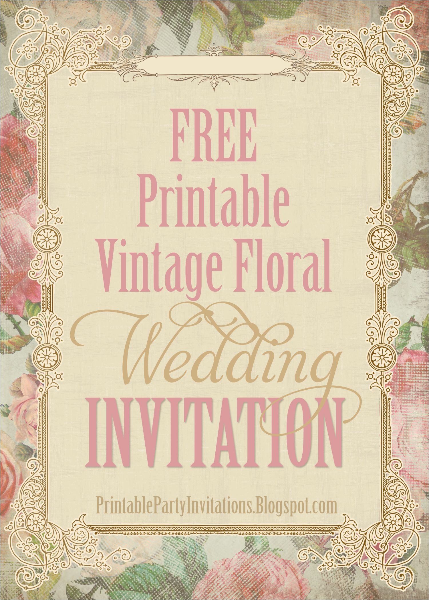Vintage Birthday Invitation Template Free Free Printable Vintage Victorian Floral Wedding Invitation Vintage Birthday Invitation Template Free Free Printable Vintage Victorian Floral Wedding Invitation