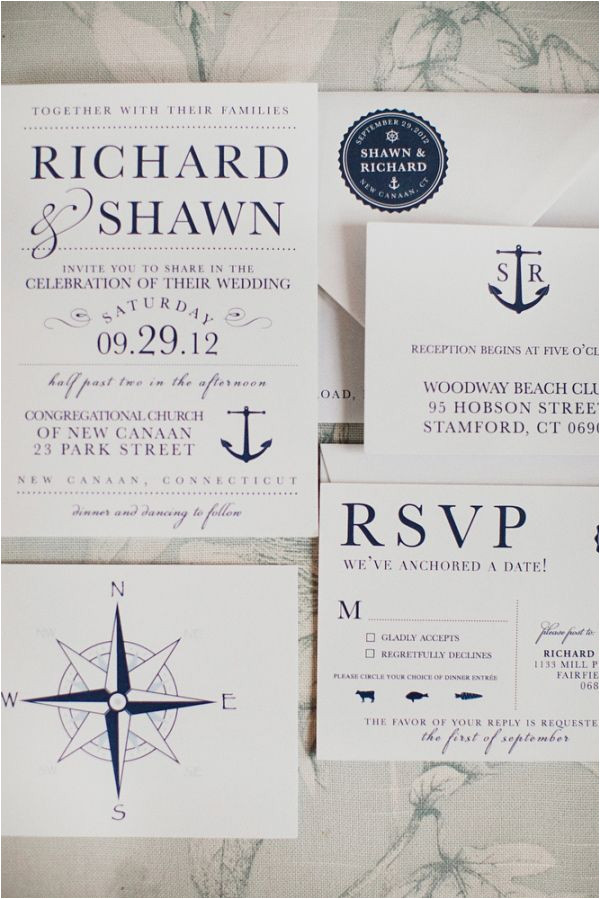 Wedding Invitation Designs Nautical Nautical Connecticut Wedding Nautical Wedding