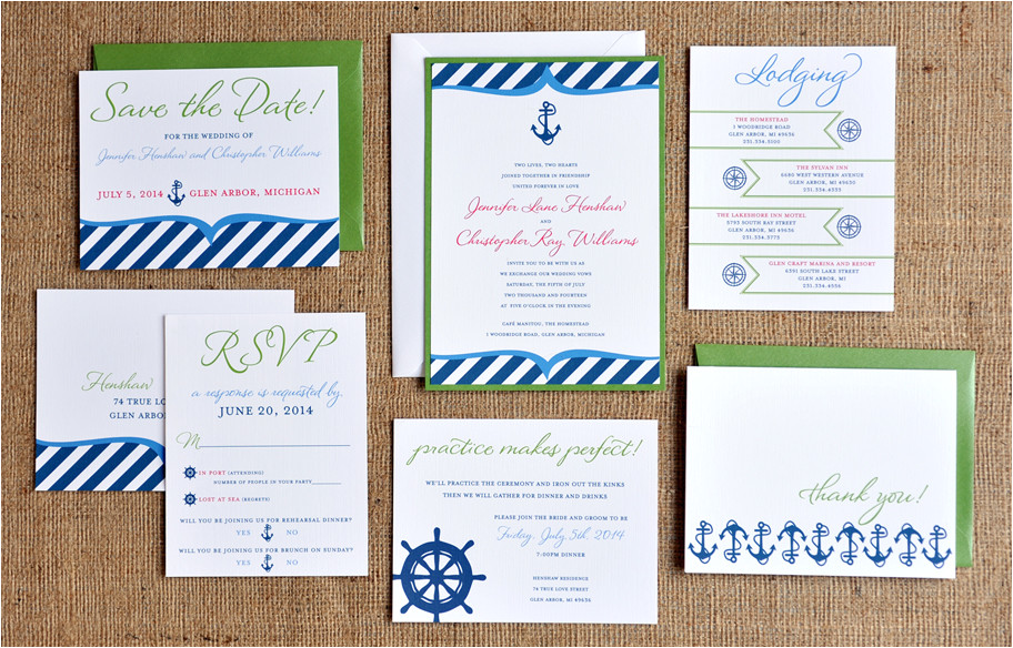 Wedding Invitation Designs Nautical Nautical theme Wedding Invitations