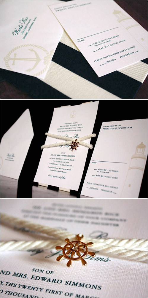 Wedding Invitation Designs Nautical Wedding Invitation Inspiration From Zenadia Design