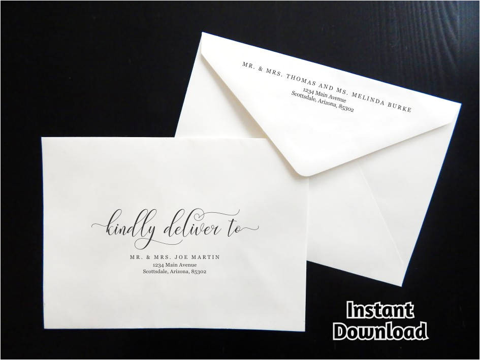 Wedding Invitation Envelope Setup Wedding Envelope Template Printable Envelope Address