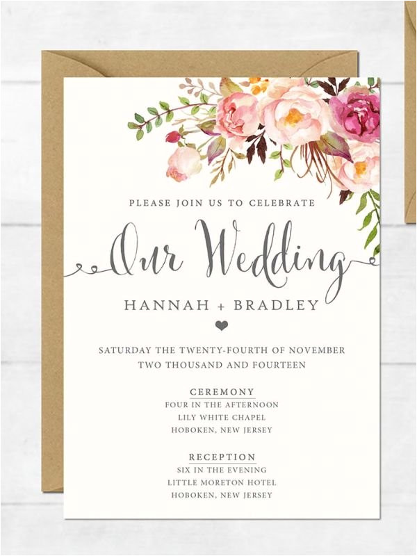 Wedding Invitation Layout Online Wedding Invitation Wording Samples Tips thatsweetgift