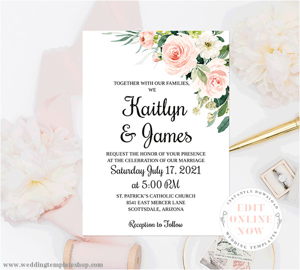 Wedding Invitation Layout Online Wedding Invitations Templates Printable for All Budgets