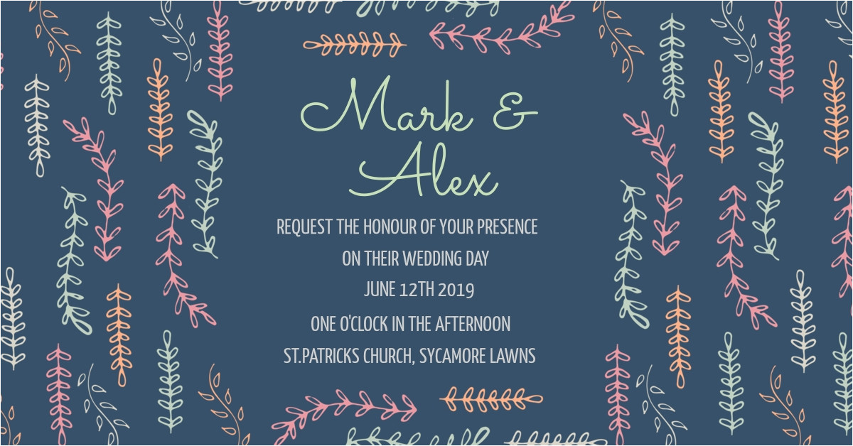 Wedding Invitation Outlook Template Create Amazing Wedding Invitations with Design Wizard