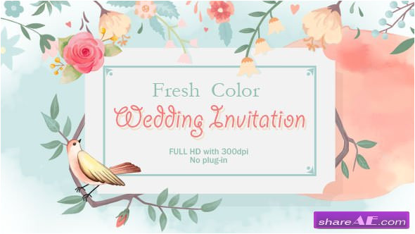 Wedding Invitation Template Ae Free Videohive Fresh Color Wedding Invitation Free after