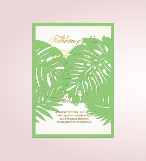 Wedding Invitation Template Cdr Tropical Wedding Invitation Template Ai Eps Pdf Cdr Svg Etsy