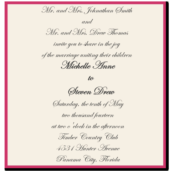 Wedding Invitation Template Deceased Parent How to Choose the Best Wedding Invitations Wording