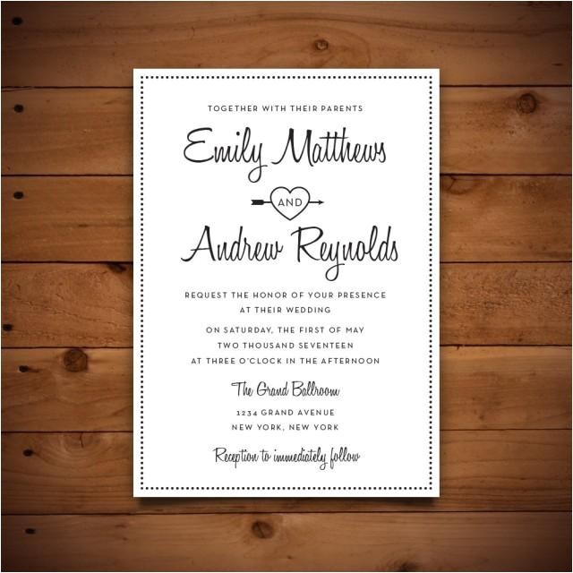 Wedding Invitation Template Doc Printable Vintage Style Wedding Invitation Template Dark