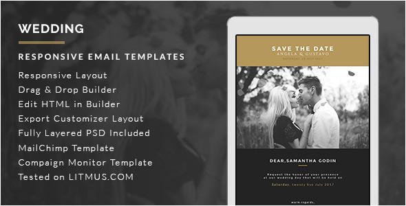 Wedding Invitation Template Email top 10 Responsive Email Templates for Business Enhancement