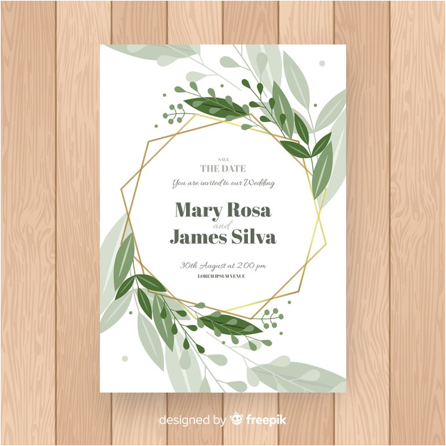 Wedding Invitation Template Envato Elegant Floral Wedding Invitation Template Vector Free