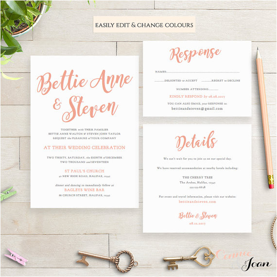 Wedding Invitation Template Etsy 13 Etsy Wedding Invite Templates Weddingmix