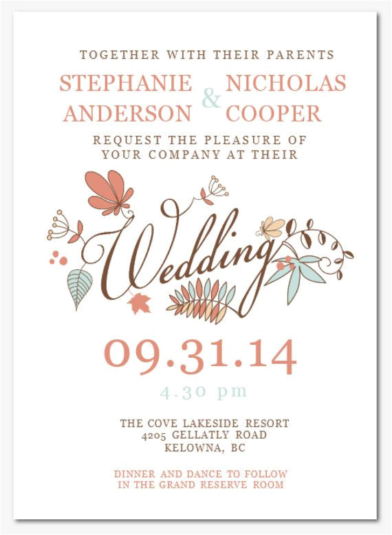 Wedding Invitation Template for Microsoft Word Diy Printable Ms Word Wedding Invitation Template W063 by