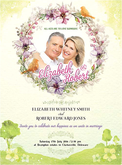 Wedding Invitation Template for Photoshop Wedding Invitation Free Psd Flyer Template Download for
