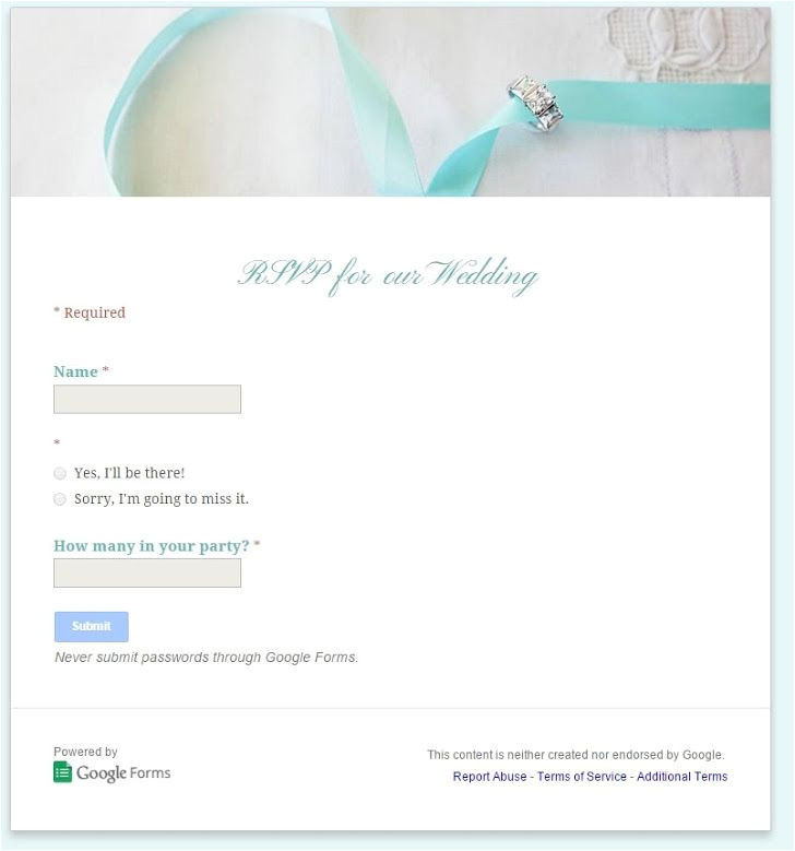 Wedding Invitation Template Google Docs How to Use Google Docs to Create An Online Wedding Rsvp