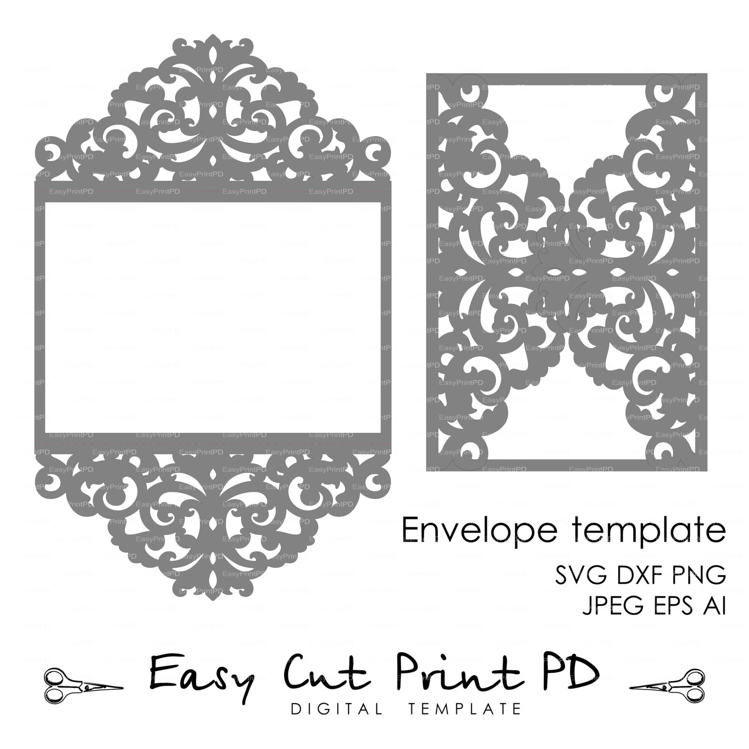 Wedding Invitation Template Inkscape Wedding Invitation Pattern Card Template Lace by