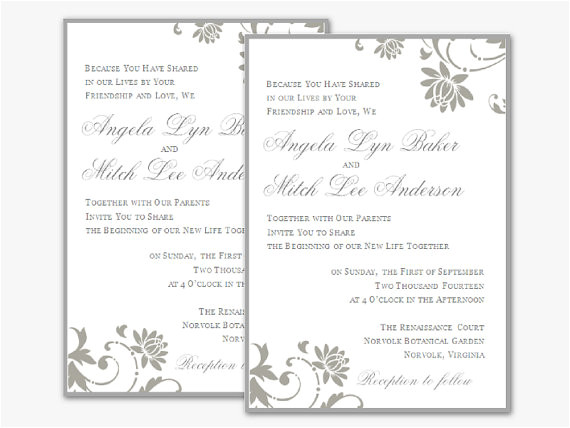 Wedding Invitation Template Microsoft Word Free Wedding Invitation Templates for Word Bravebtr