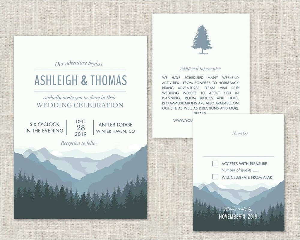 Wedding Invitation Template Mountain Mountain Wedding Invitation Printable forest Wedding Wedding Invitation Template Mountain Mountain Wedding Invitation Printable forest Wedding