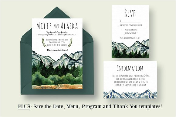 Wedding Invitation Template Mountain Mountain Wedding Invitation Suite Invitation Templates Wedding Invitation Template Mountain Mountain Wedding Invitation Suite Invitation Templates