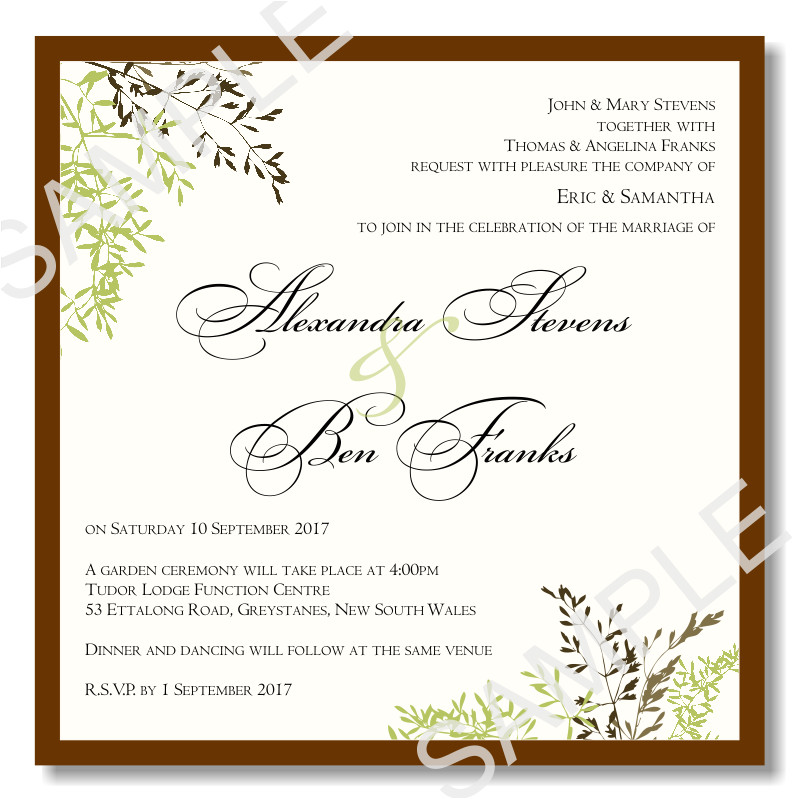 Wedding Invitation Template Pdf Budget Wedding Invitations Template Wedding Autumn Leaves