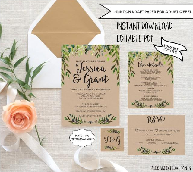 Wedding Invitation Template Set Wedding Invitation Template Set Editable Rustic Invitation Wedding Invitation Template Set Wedding Invitation Template Set Editable Rustic Invitation