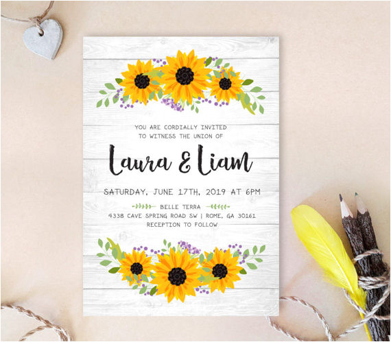 Wedding Invitation Template Sunflower 16 Sunflower Wedding Invitations Perfect for Fall Weddings Wedding Invitation Template Sunflower 16 Sunflower Wedding Invitations Perfect for Fall Weddings