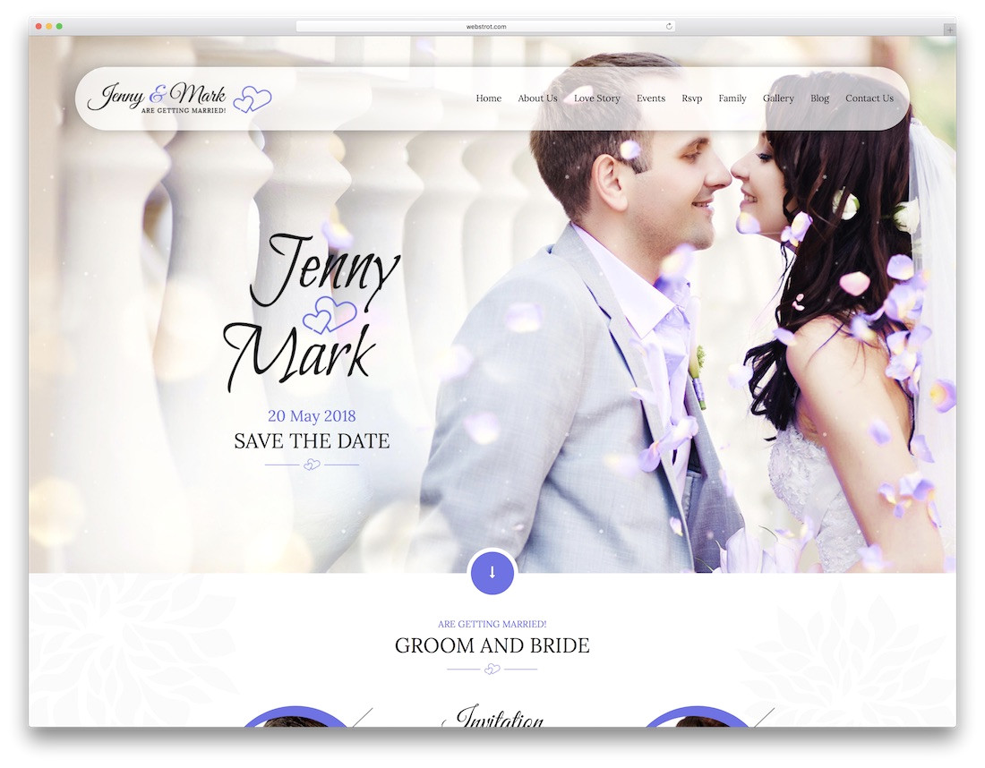 Wedding Invitation Template Website 16 Beautiful HTML Wedding Website Templates 2019 Colorlib