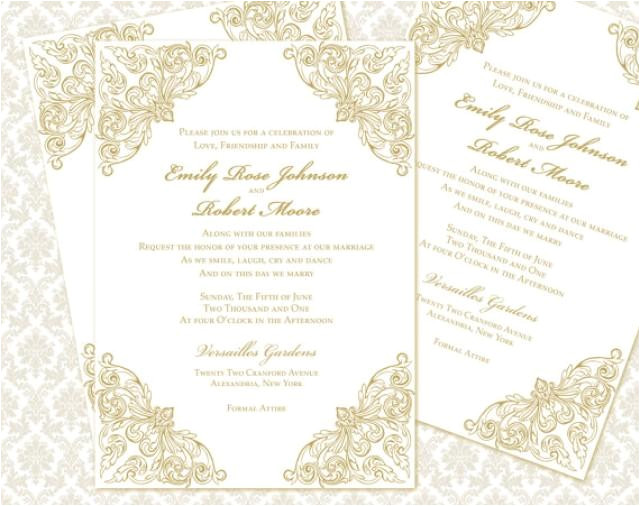 Wedding Invitation Templates 5 X 5 Diy Wedding Invitation Printable Template 5×7 Invitation