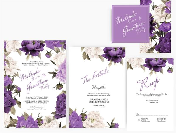 Wedding Invitation Templates Lilac Diy Word Template Wedding Invitation Stationary Set Wedding Invitation Templates Lilac Diy Word Template Wedding Invitation Stationary Set