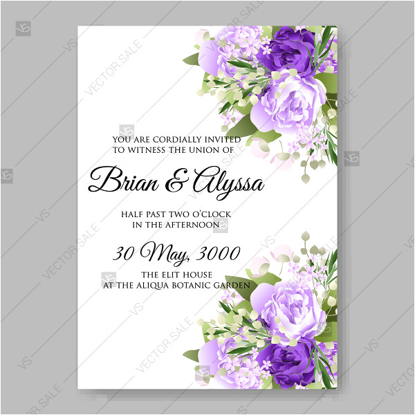 Wedding Invitation Templates Lilac Lavander Violet Purple Lilac Peony Floral Wedding Wedding Invitation Templates Lilac Lavander Violet Purple Lilac Peony Floral Wedding