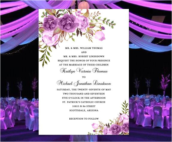 Wedding Invitation Templates Lilac Printable Wedding Invitation Romantic Blossoms Make Your Wedding Invitation Templates Lilac Printable Wedding Invitation Romantic Blossoms Make Your