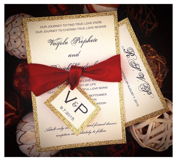 Wedding Invitation Templates Red and Gold Red and Gold Glitter Wedding Invitations Gold Glitter