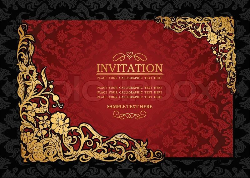Wedding Invitation Templates Red and Gold Red and Gold Wedding Invitation Templates Google Search
