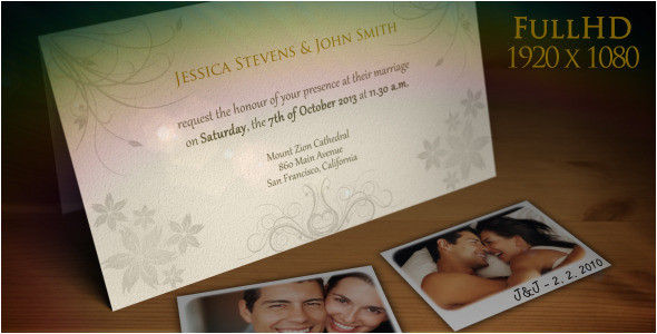 Wedding Invitation Video Template Free Download after Effects Wedding Invitation Wedding Announcement by Jakubvejmola