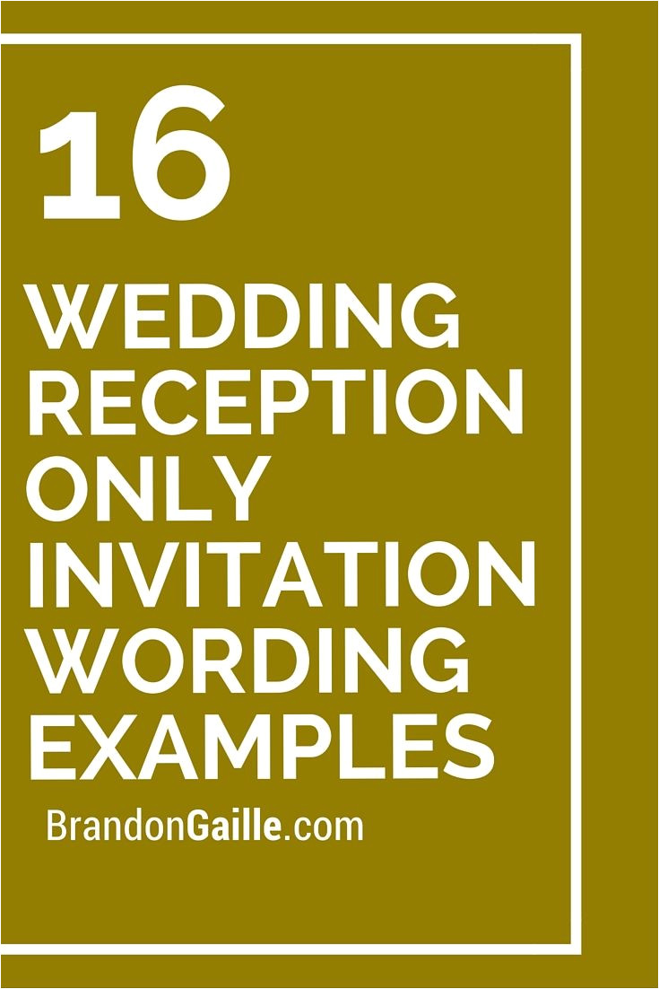 Wedding Reception Invitation Examples 16 Wedding Reception Only Invitation Wording Examples