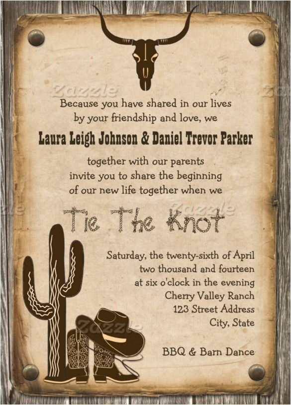 Western Party Invitation Template Free Western Invitation Templates
