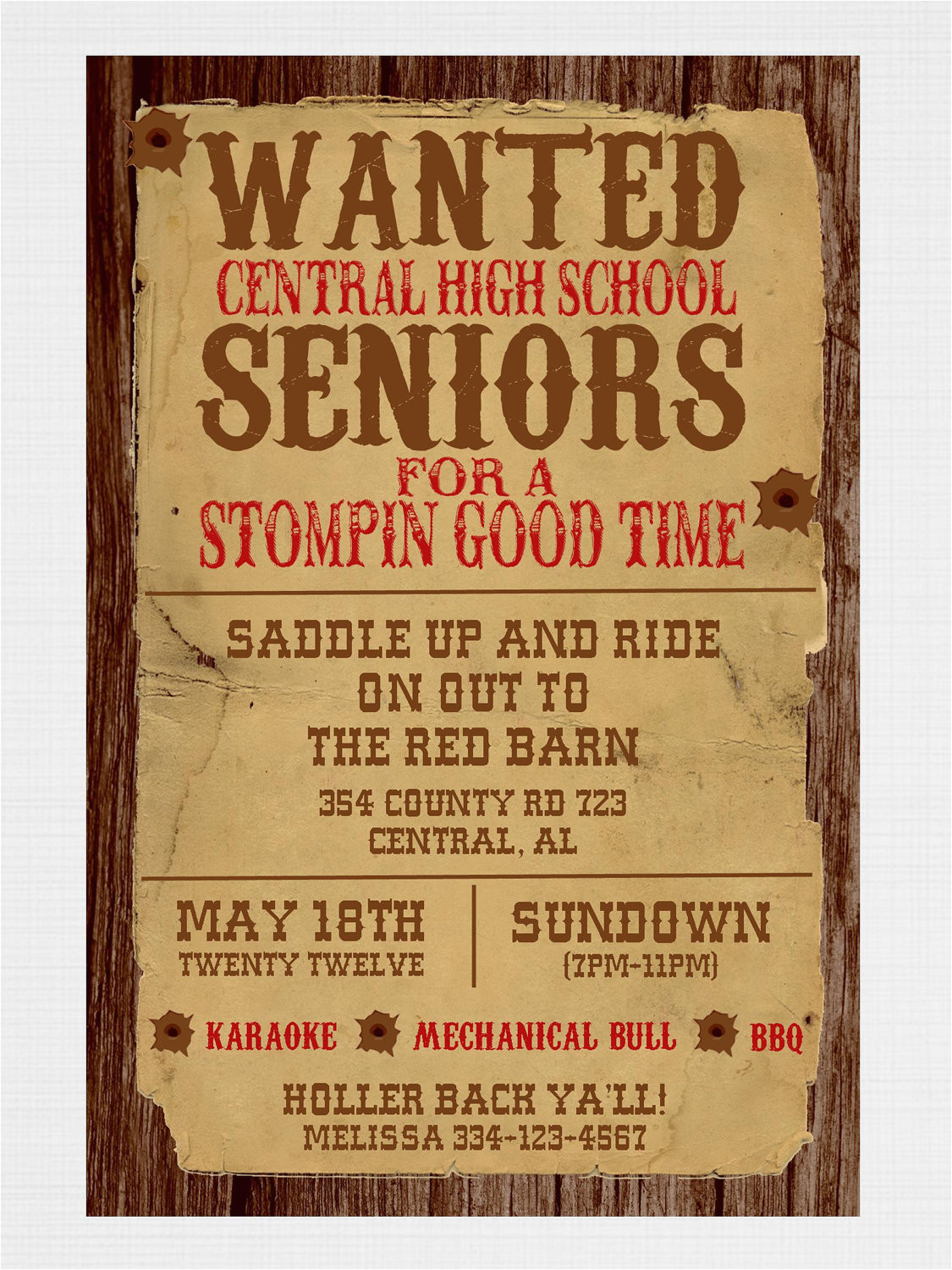 Western Party Invitation Template Wanted Poster Western Party Invitation by Graysgraphicdesigns
