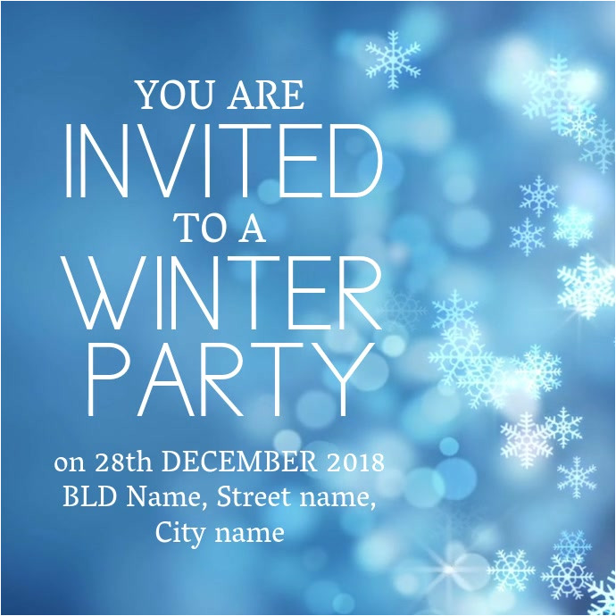 Winter Party Invitation Template Winter Party Invitation Template Postermywall