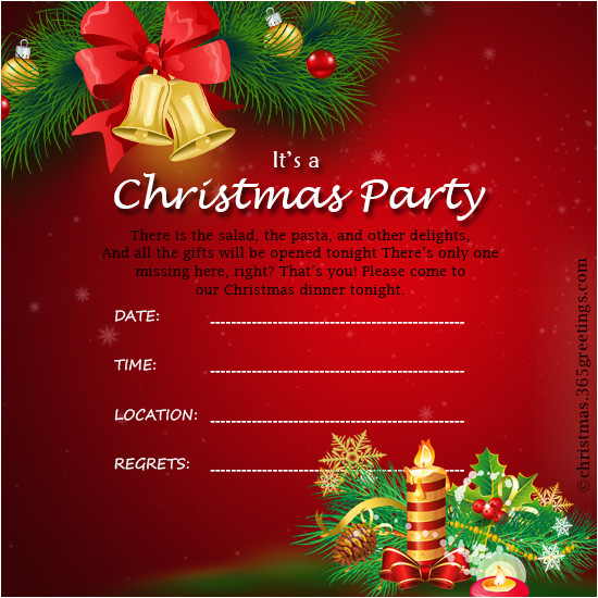 Xmas Party Invitation Template Christmas Invitation Template and Wording Ideas