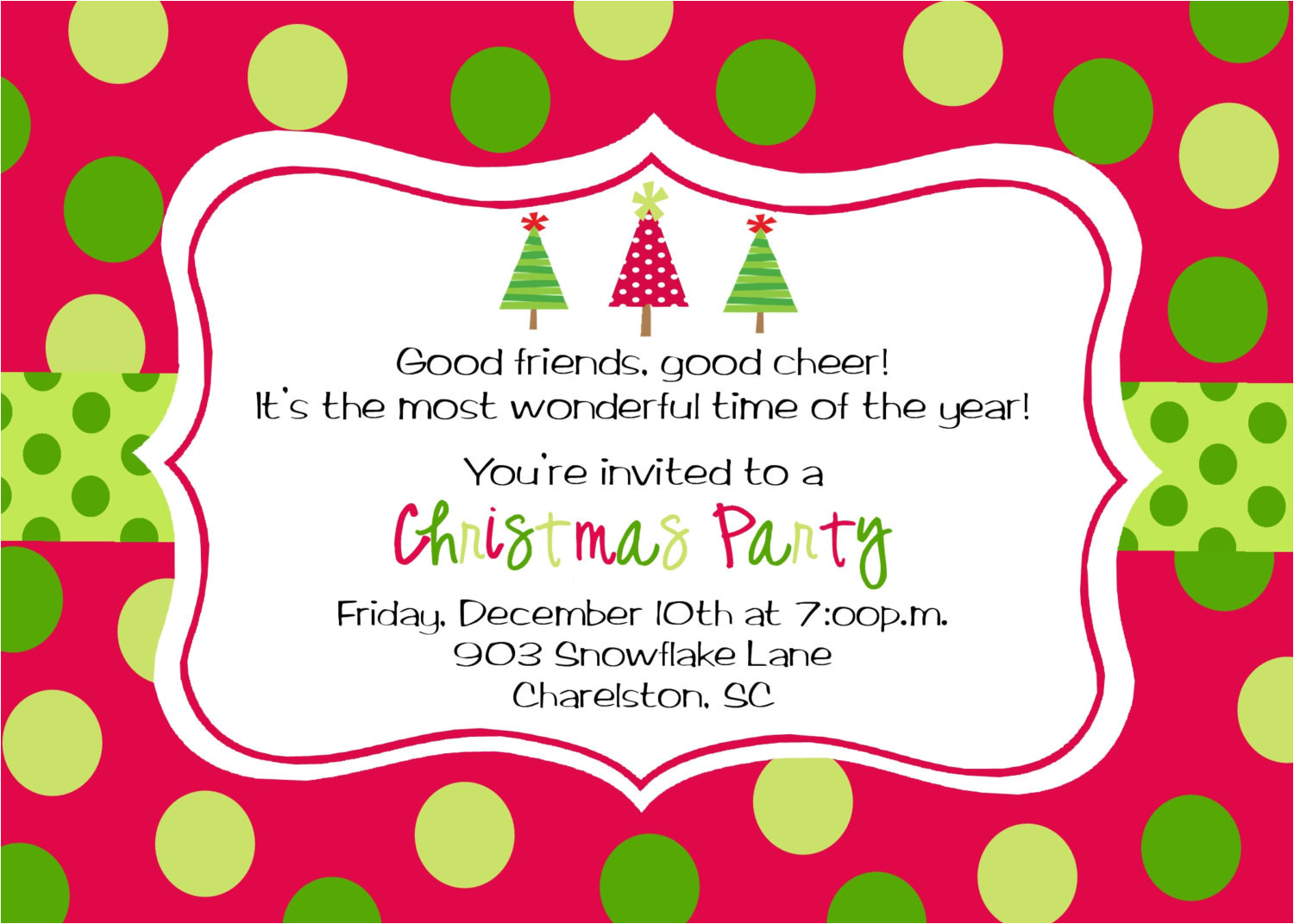 Xmas Party Invitation Template Christmas Party Invitations