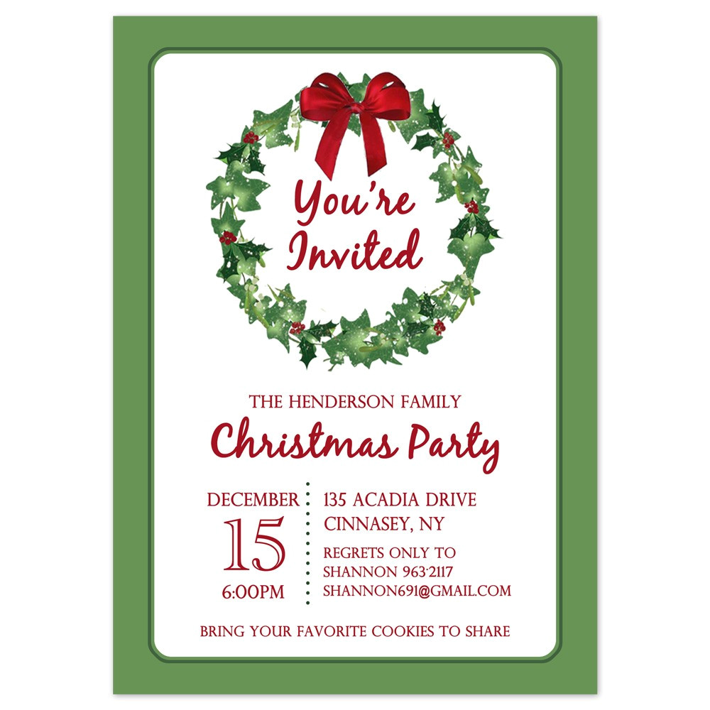 Xmas Party Invitation Template Printable Christmas Party Invites