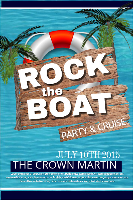 Yacht Party Invitation Template Boat Party Template Postermywall