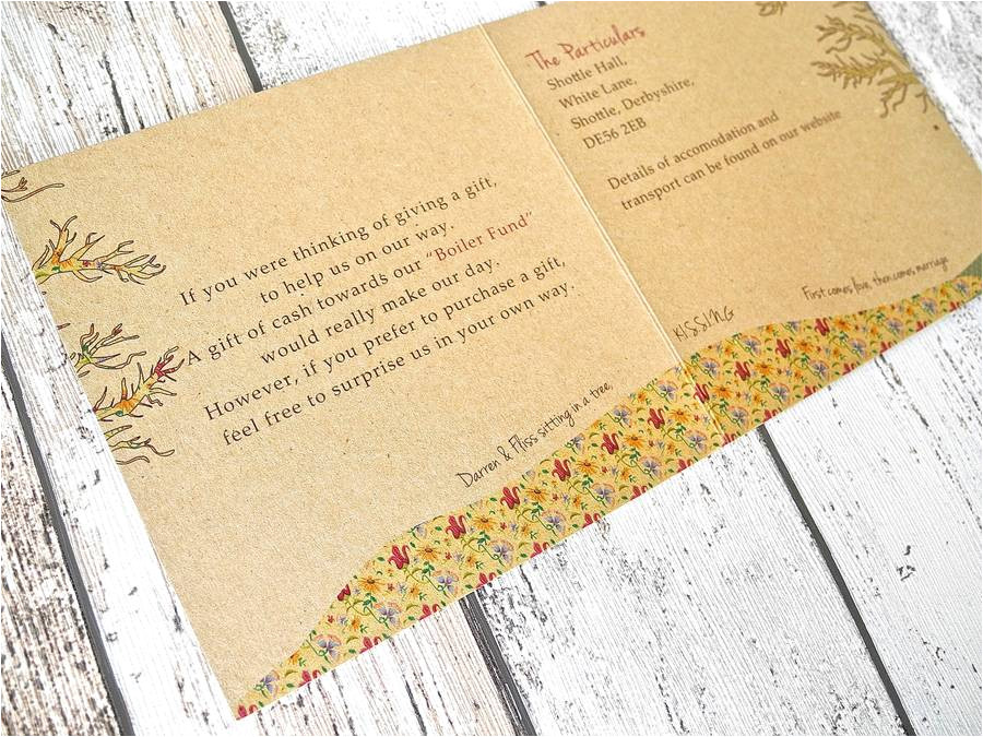 Z Fold Wedding Invitation Template In the forest Z Fold Wedding Invitation by Sweet Words
