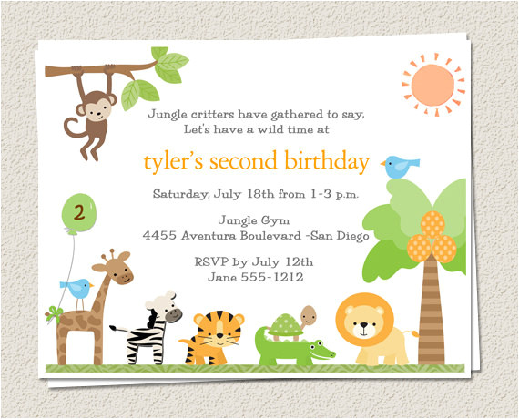 Zoo Party Invitation Template Free 10 Birthday Party Invitations Jungle Zoo by