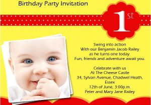 1 Birthday Party Invitation Wording 1st Birthday Party Invitation Wording Wordings and Messages