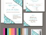 100 Personalised Wedding Invitations 100 Personalized Damask Wedding Invitations Any Color Ebay