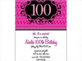 100th Birthday Party Invitation Wording 100th Birthday Invitations Wording