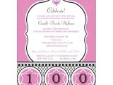 100th Birthday Party Invitation Wording Celebrate Her Century 100th Birthday Invitations