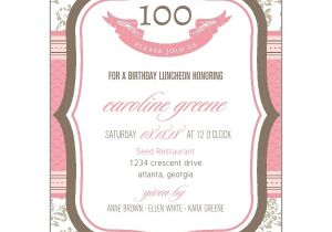 100th Birthday Party Invitation Wording French Boutique 100th Birthday Invitations